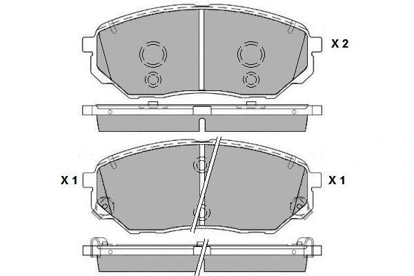 Brake Pad Set, disc brake (12-1790)