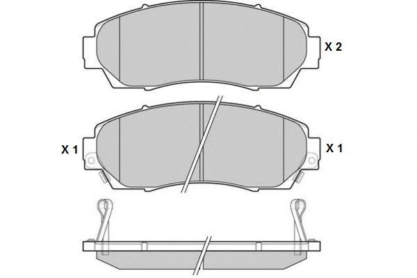 Brake Pad Set, disc brake (12-1785)