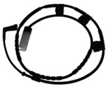 Warning Contact, brake pad wear (17-6904)