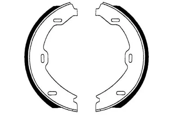Brake Shoe Set, parking brake (09-0628)