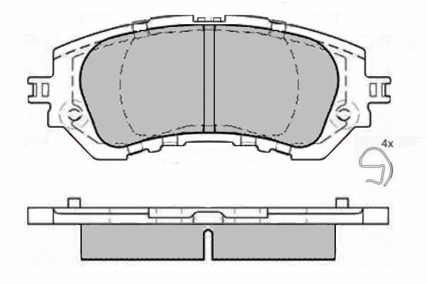 Brake Pad Set, disc brake (12-1656)