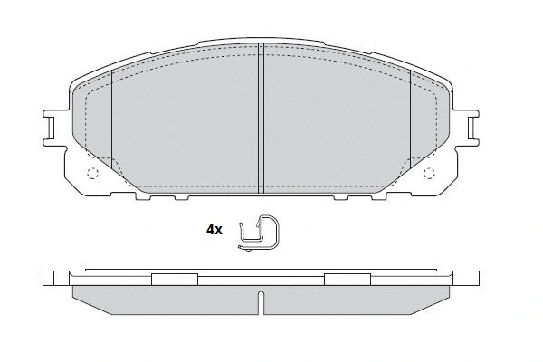 Brake Pad Set, disc brake (12-1594)
