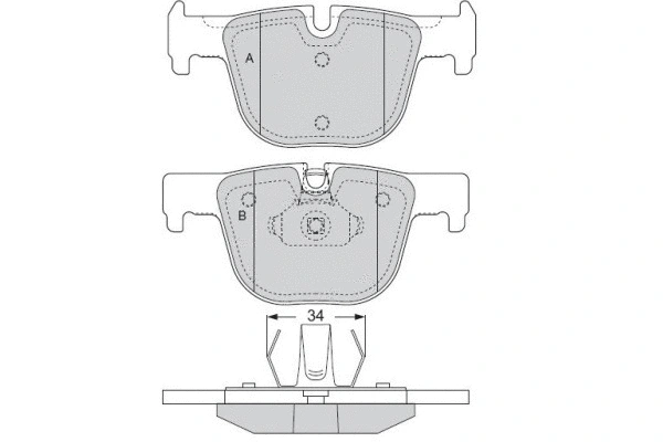 Brake Pad Set, disc brake (12-1558)
