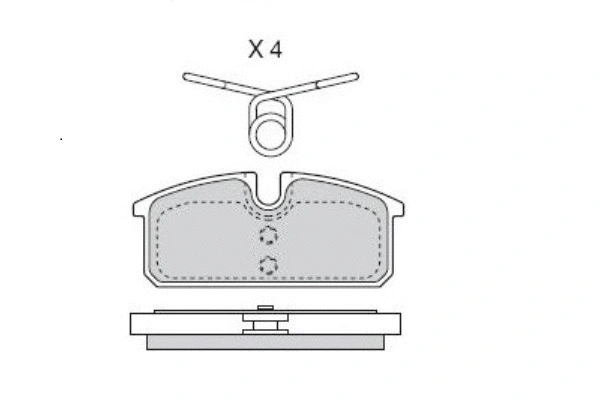 Brake Pad Set, disc brake (12-1542)