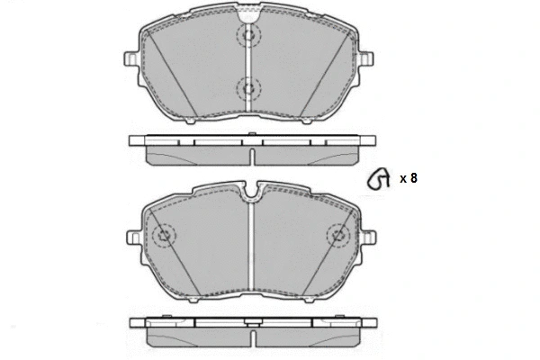 Brake Pad Set, disc brake (12-1695)