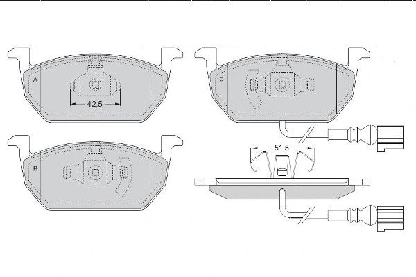 Brake Pad Set, disc brake (12-1577)
