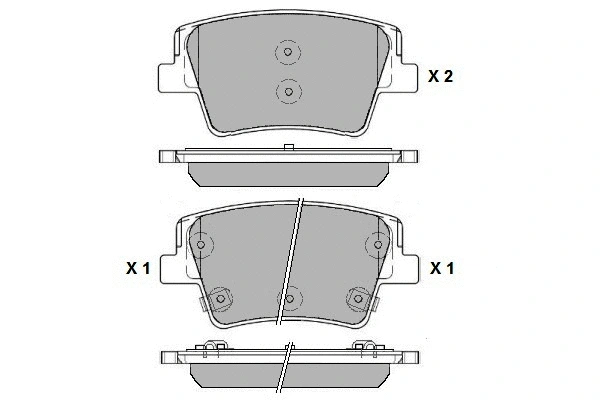 Brake Pad Set, disc brake (12-1788)