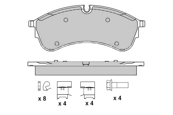 Brake Pad Set, disc brake (12-1758)