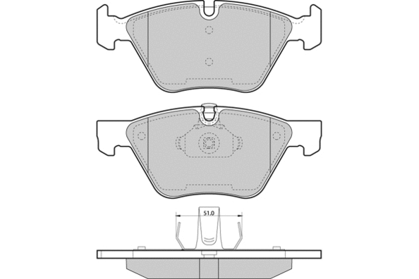 Brake Pad Set, disc brake (12-1488)