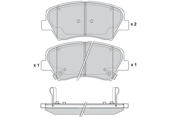 Brake Pad Set, disc brake (12-1786)