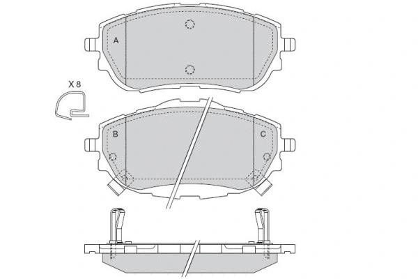 Brake Pad Set, disc brake (12-1537)