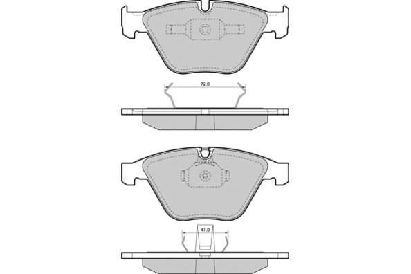 Brake Pad Set, disc brake (12-1454)