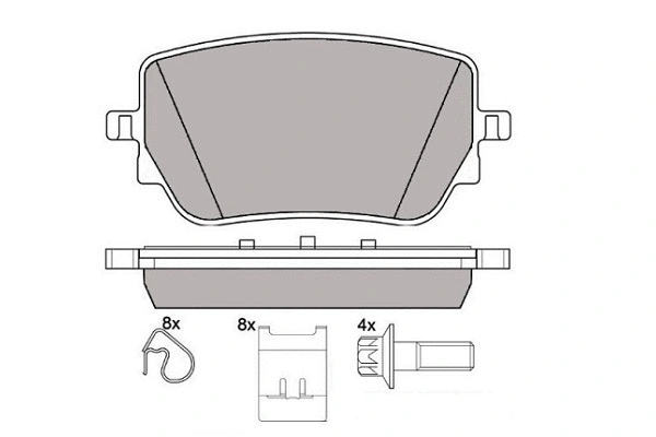 Brake Pad Set, disc brake (12-1749)