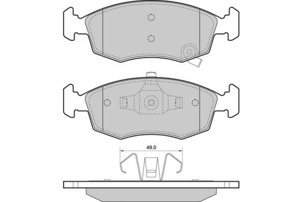 Brake Pad Set, disc brake (12-1445)