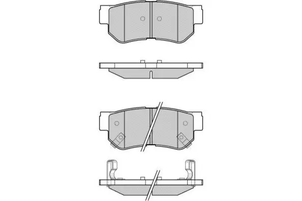 Brake Pad Set, disc brake (12-0966)