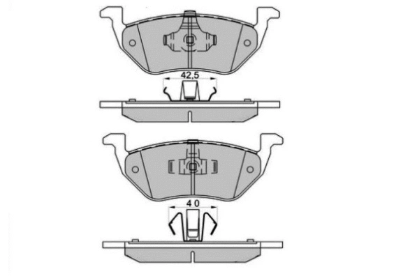 Brake Pad Set, disc brake (12-1664)
