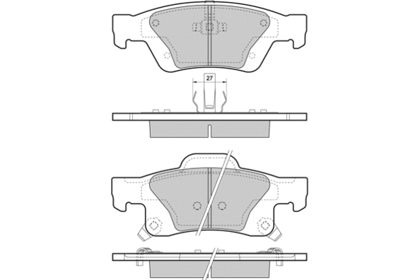 Brake Pad Set, disc brake (12-1461)