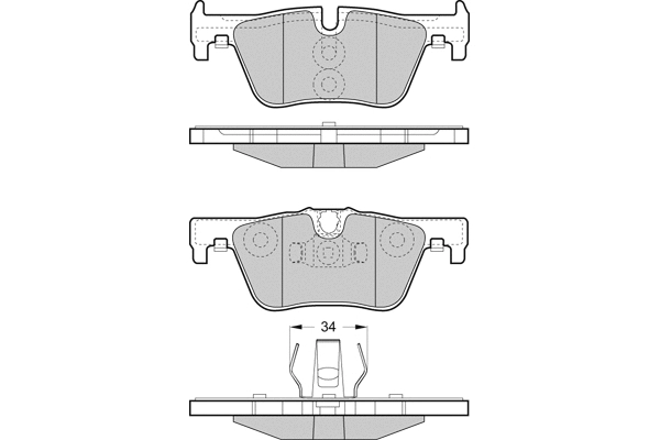 Brake Pad Set, disc brake (12-1494)