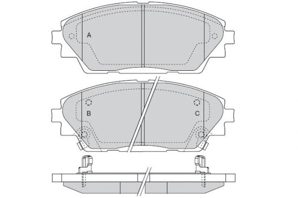 Brake Pad Set, disc brake (12-1556)