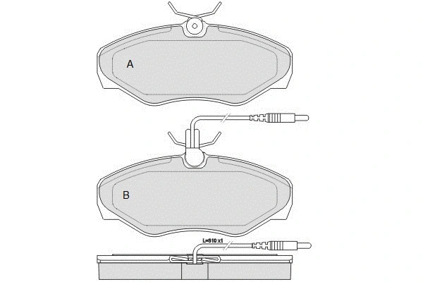 Brake Pad Set, disc brake (12-1510)