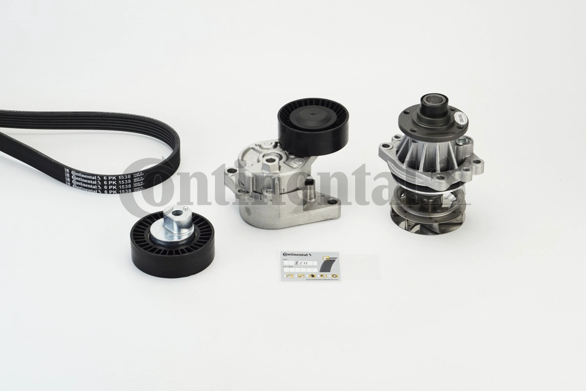 Water Pump + V-Ribbed Belt Kit