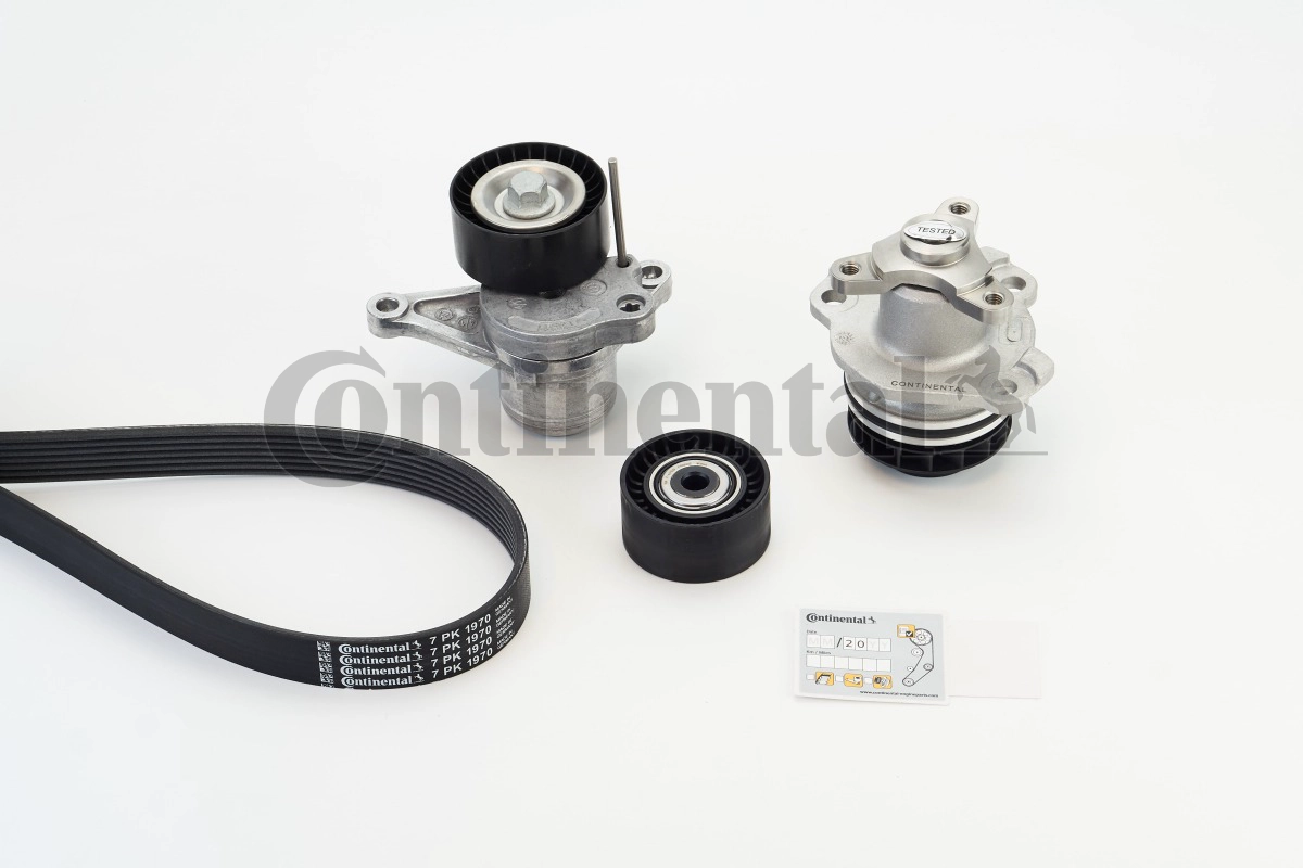 Water Pump + V-Ribbed Belt Kit