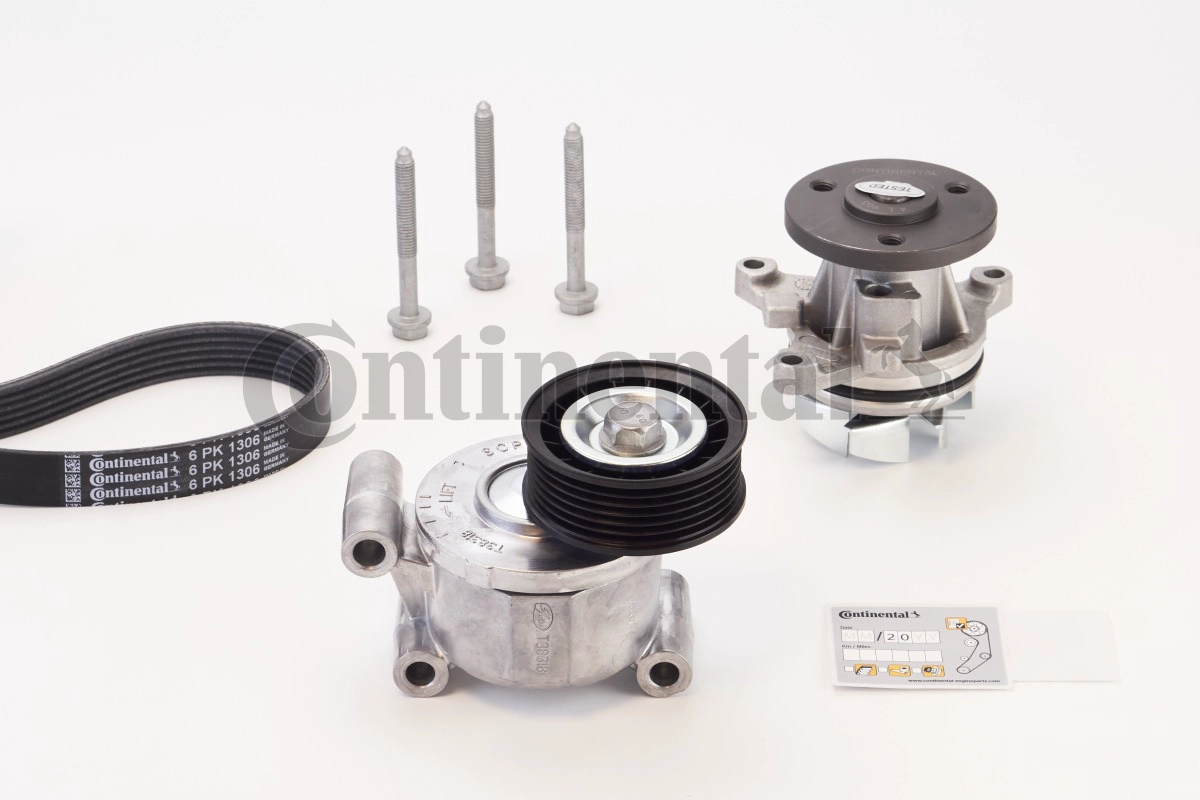 Water Pump + V-Ribbed Belt Kit