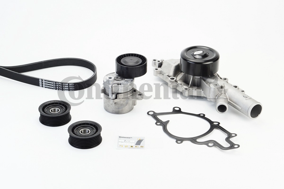 Water Pump + V-Ribbed Belt Kit
