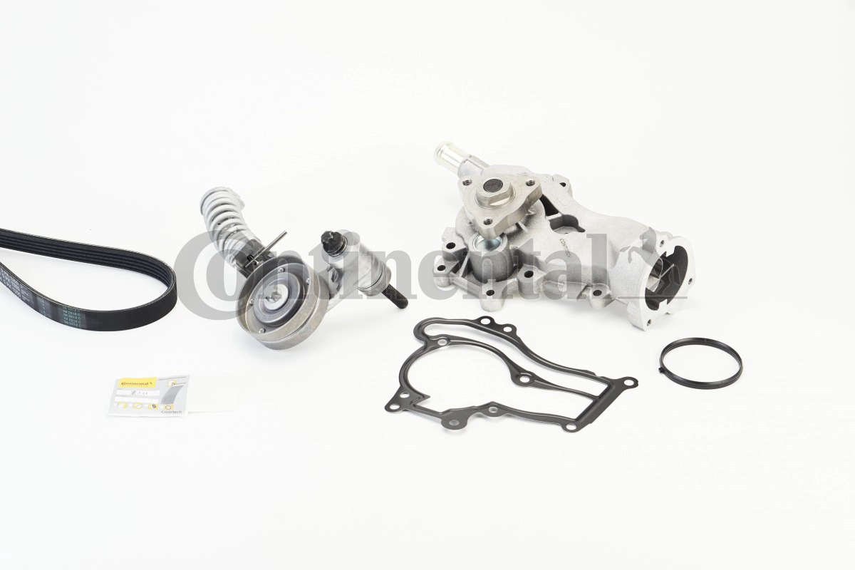 Water Pump + V-Ribbed Belt Kit