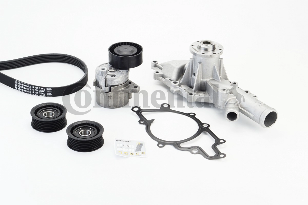 Water Pump + V-Ribbed Belt Kit