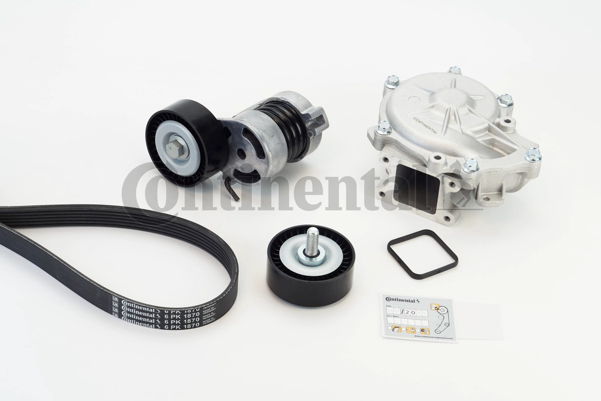 Water Pump + V-Ribbed Belt Kit