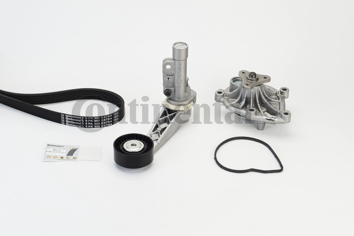 Water Pump + V-Ribbed Belt Kit