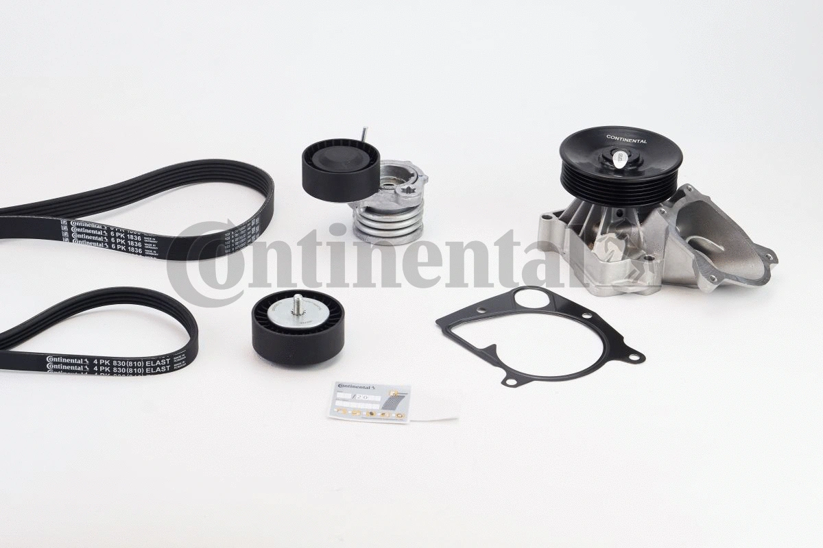 Water Pump + V-Ribbed Belt Kit