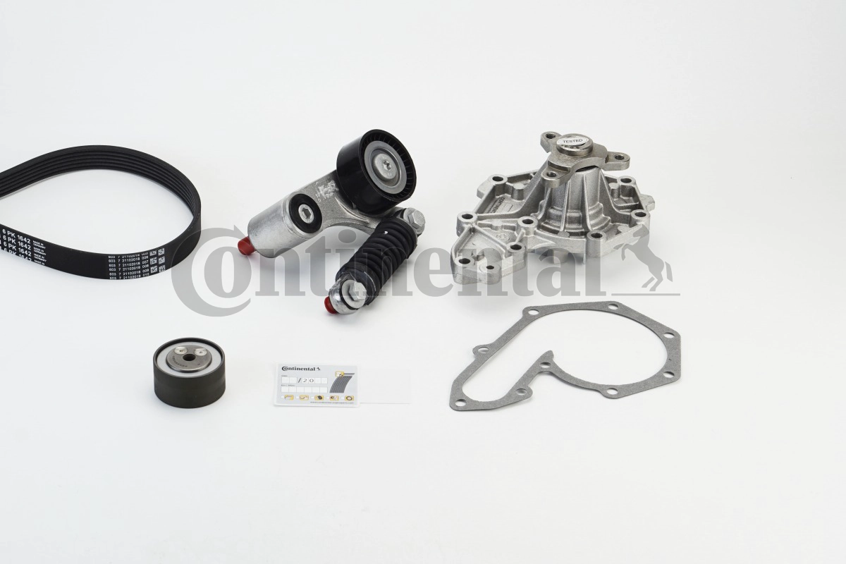 Water Pump + V-Ribbed Belt Kit