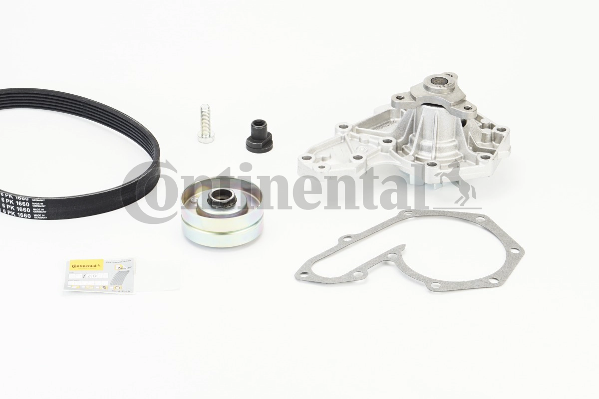 Water Pump + V-Ribbed Belt Kit