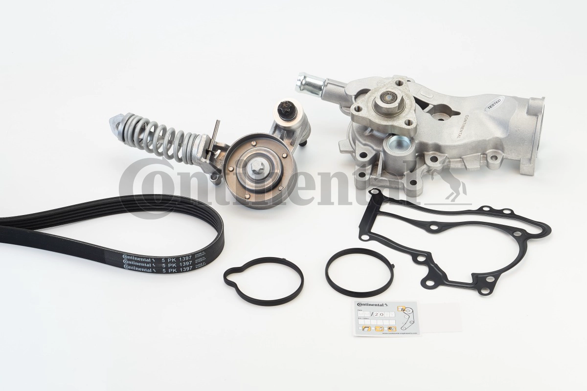 Water Pump + V-Ribbed Belt Kit
