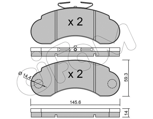 Brake Pad Set, disc brake (822-055-0)