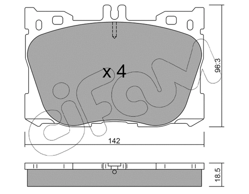 Brake Pad Set, disc brake (822-1134-0)