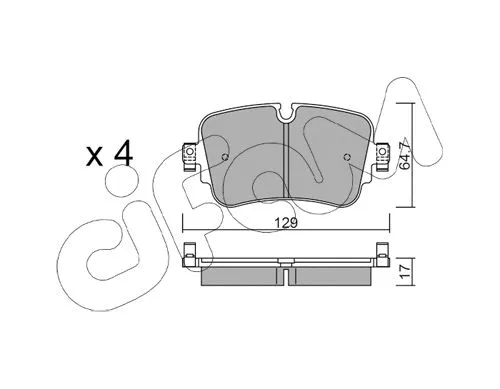 Brake Pad Set, disc brake (822-1130-0)