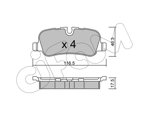 Brake Pad Set, disc brake (822-694-0)