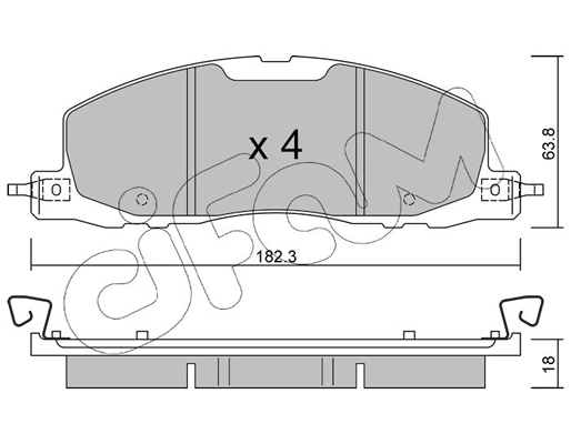 Brake Pad Set, disc brake (822-1330-0)