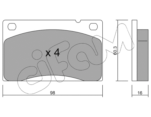 Brake Pad Set, disc brake (822-006-0)