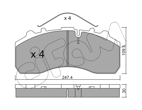 Brake Pad Set, disc brake (822-585-0)