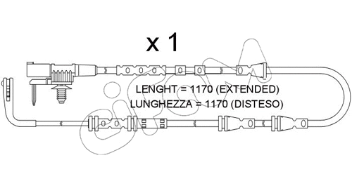 Warning Contact, brake pad wear (SU.385)