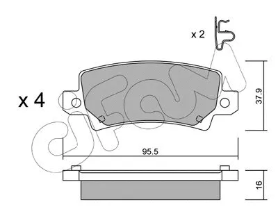 Brake Pad Set, disc brake (822-447-0)