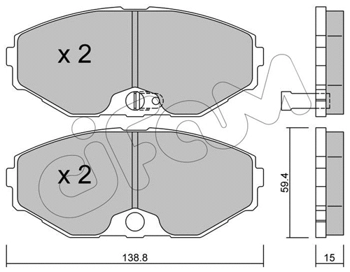 Brake Pad Set, disc brake (822-405-0)