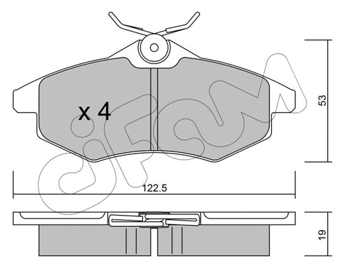 Brake Pad Set, disc brake (822-328-0)