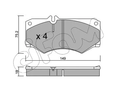 Brake Pad Set, disc brake (822-014-0)