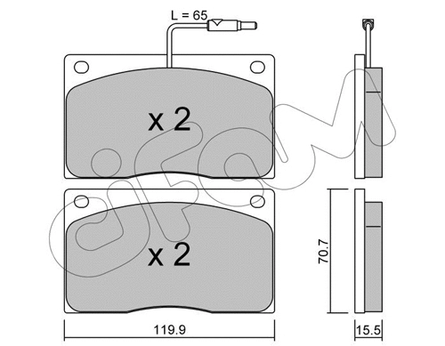 Brake Pad Set, disc brake (822-089-1)