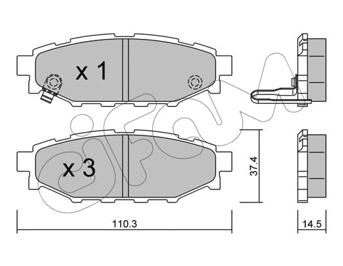 Brake Pad Set, disc brake (822-764-0)